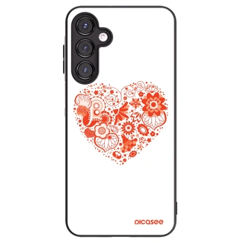 Picasee Μαύρη θήκη σιλικόνης για Samsung Galaxy A16 5G - Big heart