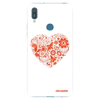 Picasee διαφανής θήκη σιλικόνης Huawei Y7 2019 - Big heart
