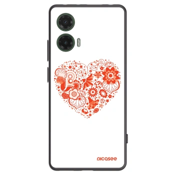 Picasee Μαύρη θήκη σιλικόνης για Motorola Moto G35 5G - Big heart