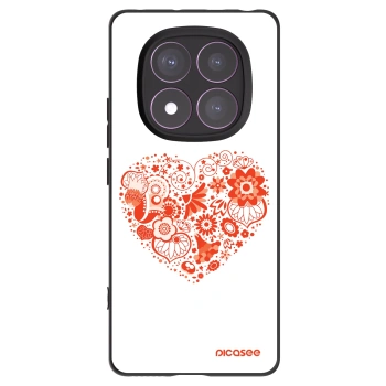 Picasee Μαύρη θήκη σιλικόνης για Xiaomi Redmi Note 14 Pro 4G - Big heart