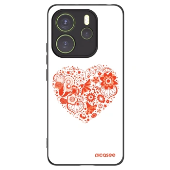 Picasee Μαύρη θήκη σιλικόνης για Xiaomi Redmi Note 14 4G - Big heart