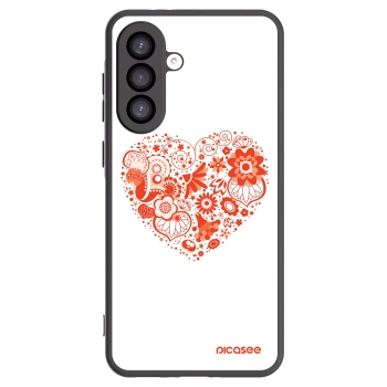Picasee Μαύρη θήκη σιλικόνης για Samsung Galaxy A26 5G A266B - Big heart