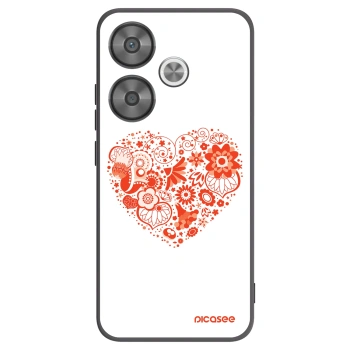 Picasee Μαύρη θήκη σιλικόνης για Xiaomi Poco F6 - Big heart
