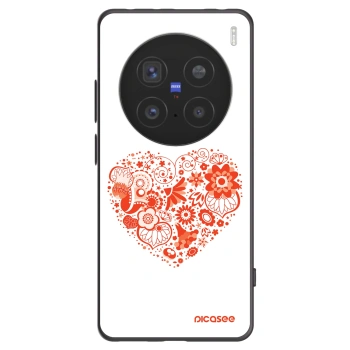 Picasee Μαύρη θήκη σιλικόνης για Vivo X200 Pro - Big heart