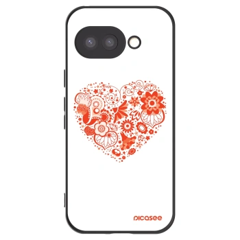 Picasee Μαύρη θήκη σιλικόνης για Google Pixel 9a - Big heart