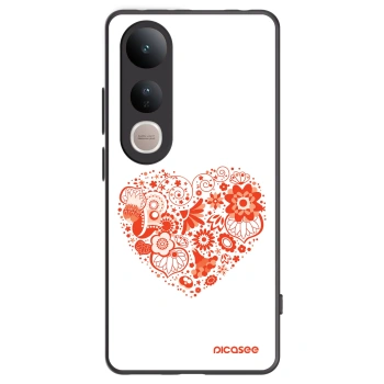 Picasee Μαύρη θήκη σιλικόνης για Vivo V50 Lite 5G - Big heart
