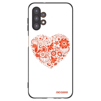 Picasee Μαύρη θήκη σιλικόνης για Samsung Galaxy A13 5G - Big heart