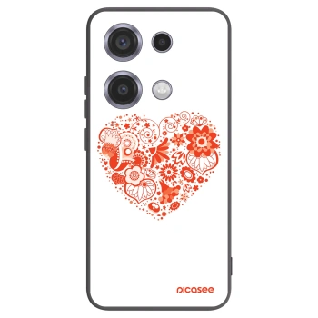 Picasee Μαύρη θήκη σιλικόνης για Xiaomi Redmi Note 14S - Big heart
