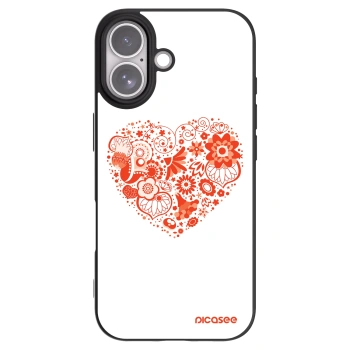 Picasee Μαύρη θήκη σιλικόνης για Apple iPhone 17 - Big heart