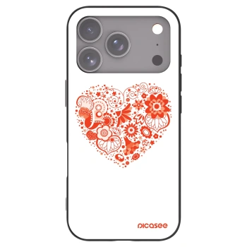 Picasee Μαύρη θήκη σιλικόνης για Apple iPhone 17 Pro - Big heart