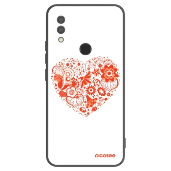 Picasee Μαύρη θήκη σιλικόνης για Xiaomi Redmi 7 - Big heart