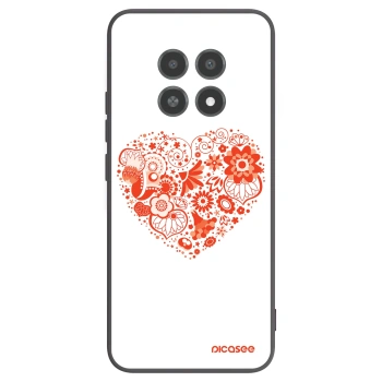 Picasee Μαύρη θήκη σιλικόνης για Realme 12X - Big heart