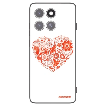 Picasee Μαύρη θήκη σιλικόνης για Motorola Edge 60 Pro - Big heart
