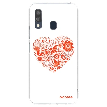 Picasee διαφανής θήκη σιλικόνης Samsung Galaxy A40 A405F - Big heart