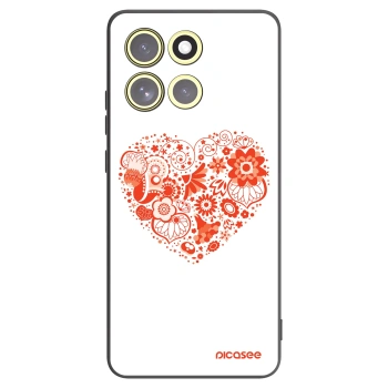 Picasee Μαύρη θήκη σιλικόνης για Motorola Moto G86 5G - Big heart