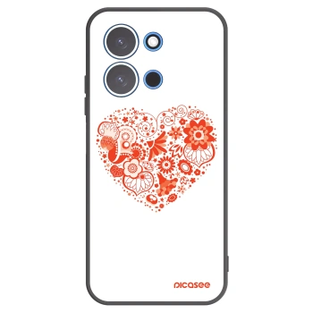 Picasee Μαύρη θήκη σιλικόνης για Xiaomi Redmi 15C 4G - Big heart