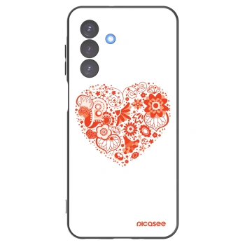 Picasee Μαύρη θήκη σιλικόνης για Samsung Galaxy A17 5G - Big heart