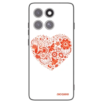 Picasee Μαύρη θήκη σιλικόνης για Motorola Edge 60 Fusion - Big heart