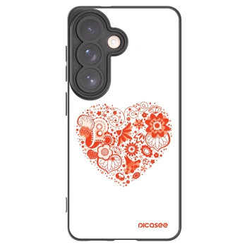 Picasee Μαύρη θήκη σιλικόνης για Samsung Galaxy S26 - Big heart