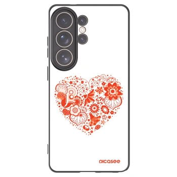 Picasee Μαύρη θήκη σιλικόνης για Samsung Galaxy S26 Ultra - Big heart