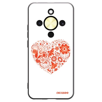 Picasee Μαύρη θήκη σιλικόνης για Honor Magic8 Lite 5G - Big heart