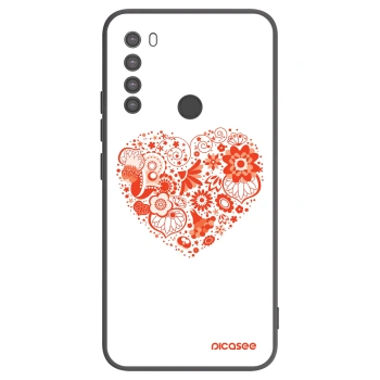 Picasee Μαύρη θήκη σιλικόνης για Xiaomi Redmi Note 8 - Big heart