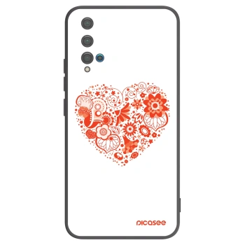 Picasee Μαύρη θήκη σιλικόνης για Huawei Nova 5T - Big heart