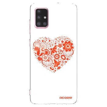 Picasee διαφανής θήκη σιλικόνης Samsung Galaxy A71 A715F - Big heart