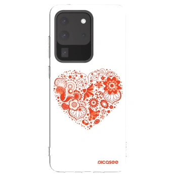 Picasee διαφανής θήκη σιλικόνης Samsung Galaxy S20 Ultra 5G G988F - Big heart
