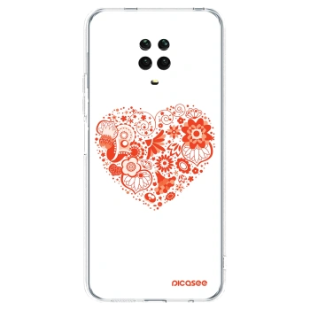 Picasee διαφανής θήκη σιλικόνης Xiaomi Redmi Note 9 Pro - Big heart