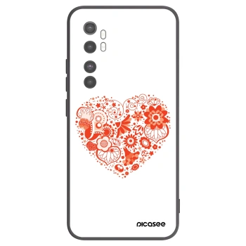 Picasee Μαύρη θήκη σιλικόνης για Xiaomi Mi Note 10 Lite - Big heart