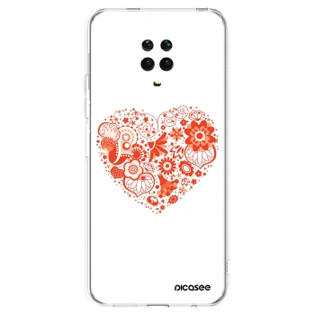 Picasee διαφανής θήκη σιλικόνης Xiaomi Redmi Note 9S - Big heart