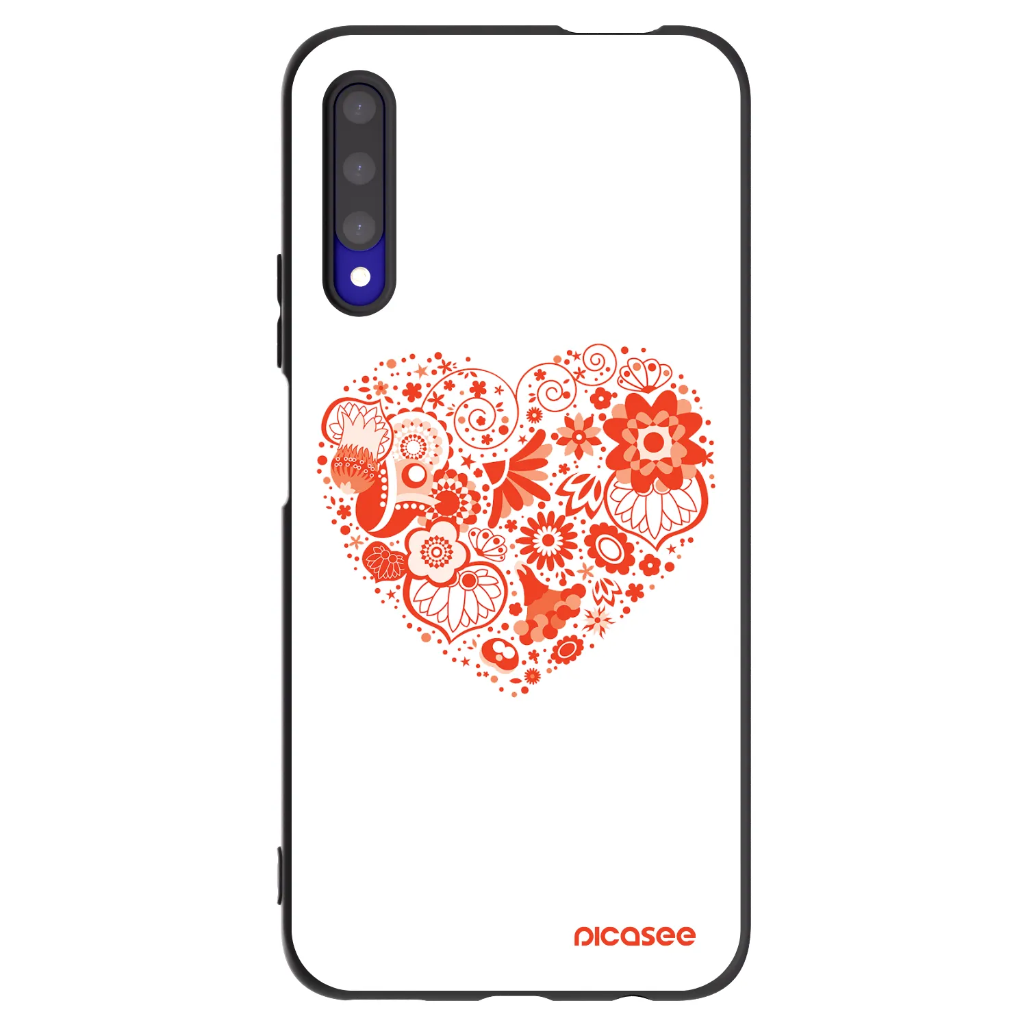 Picasee Μαύρη θήκη σιλικόνης για Honor 9X Pro - Big heart
