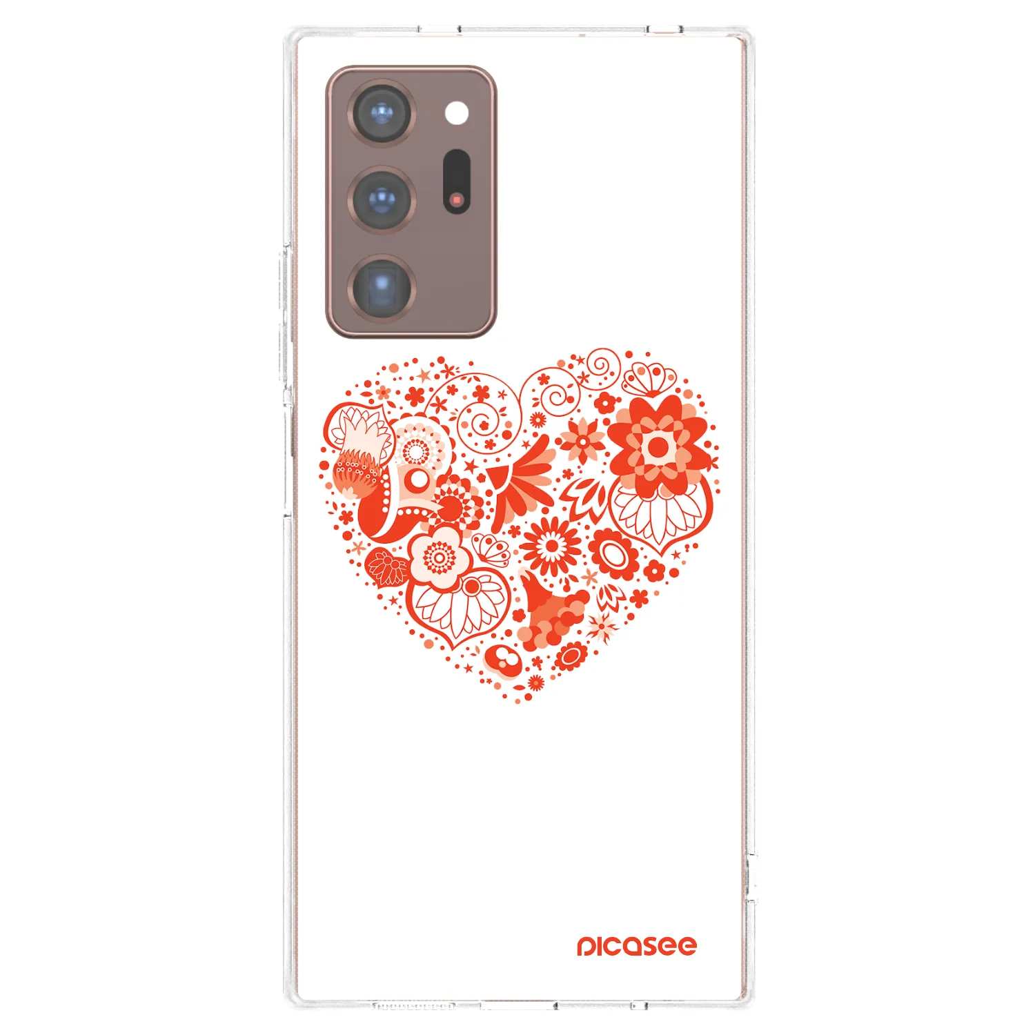 Picasee διαφανής θήκη σιλικόνης Samsung Galaxy Note 20 Ultra - Big heart