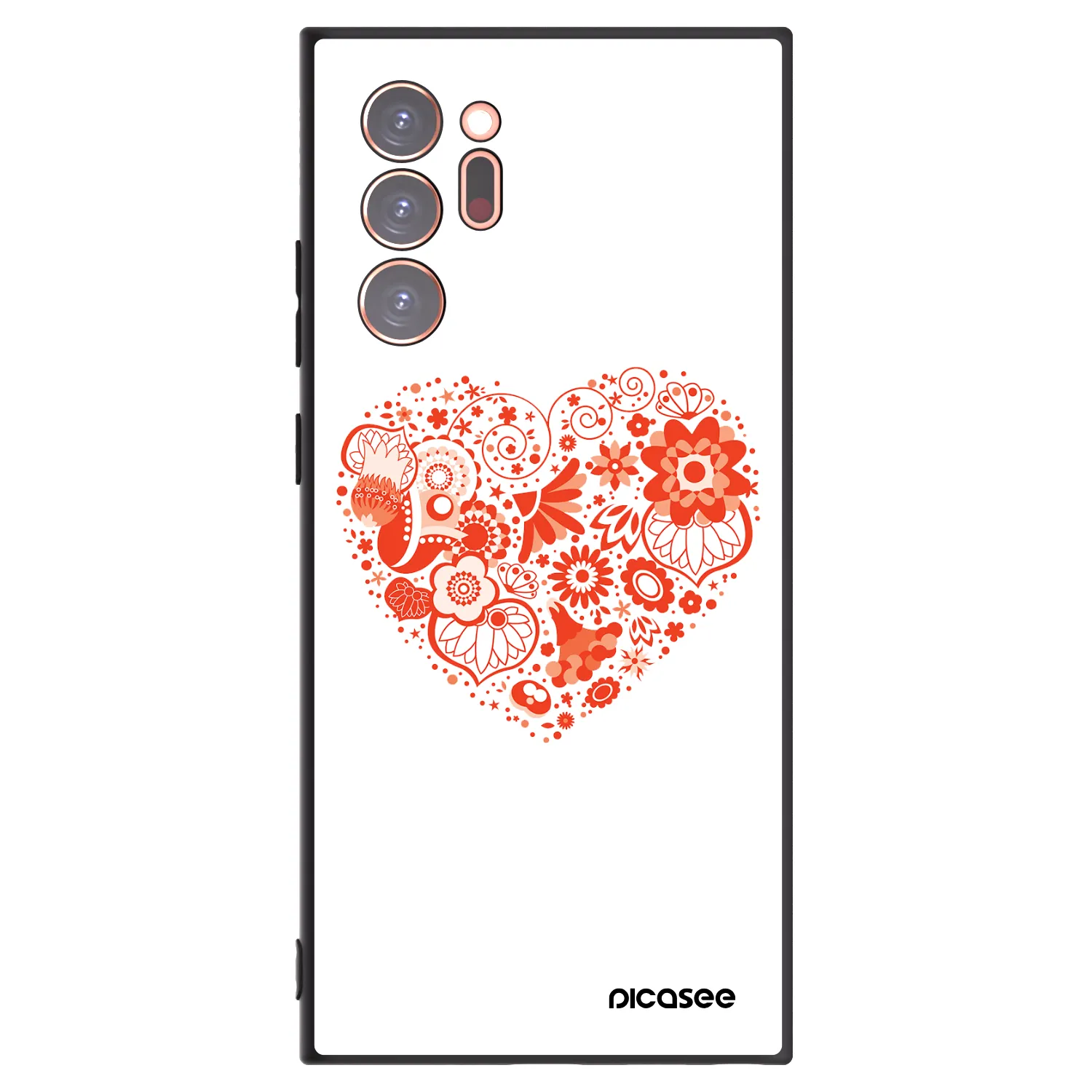 Picasee Μαύρη θήκη σιλικόνης για Samsung Galaxy Note 20 Ultra - Big heart