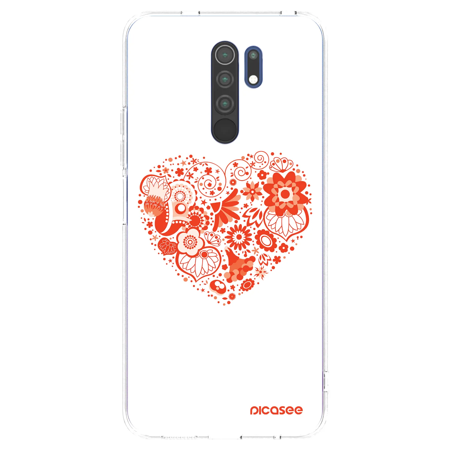 Picasee διαφανής θήκη σιλικόνης Xiaomi Redmi 9 - Big heart