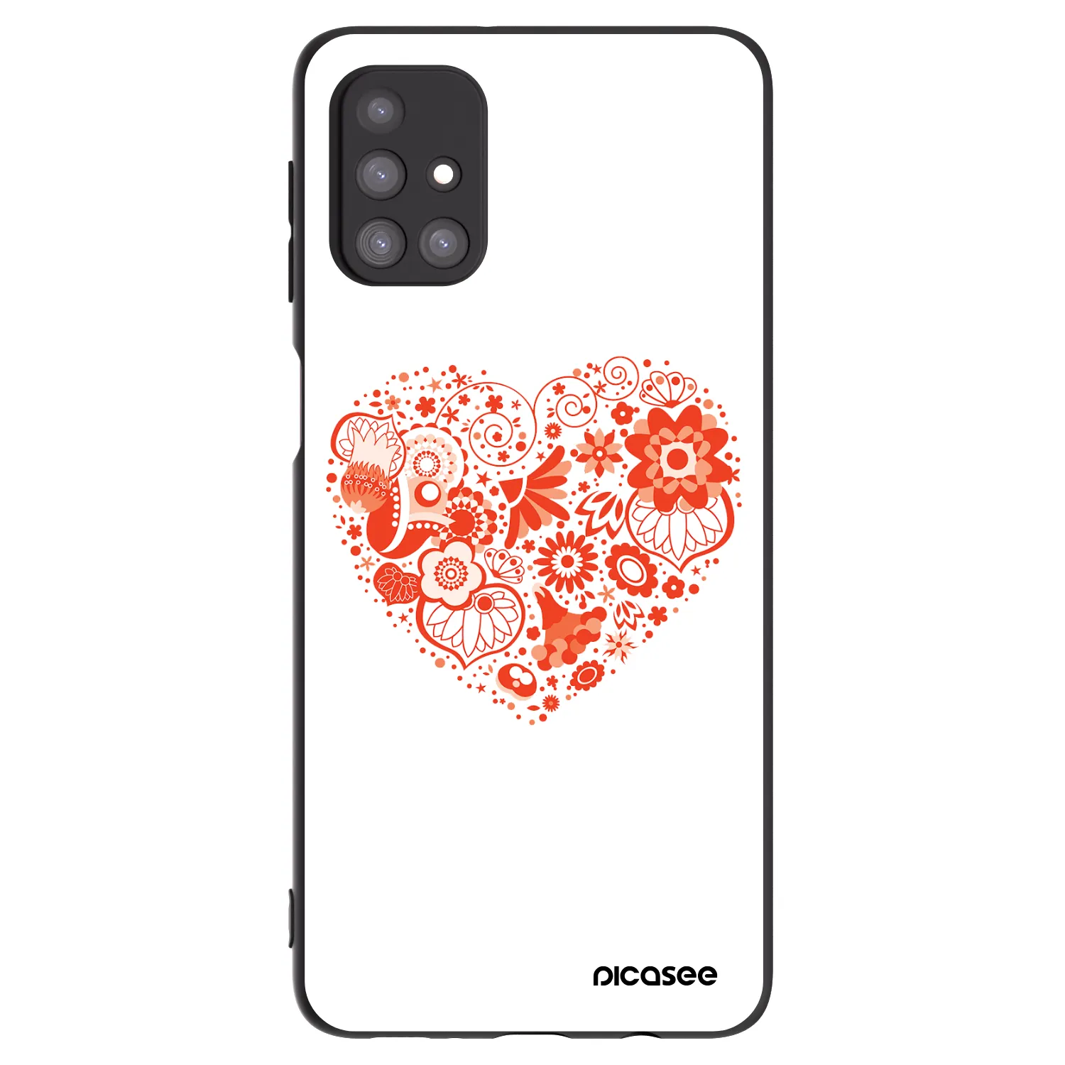 Picasee Μαύρη θήκη σιλικόνης για Samsung Galaxy M31s - Big heart