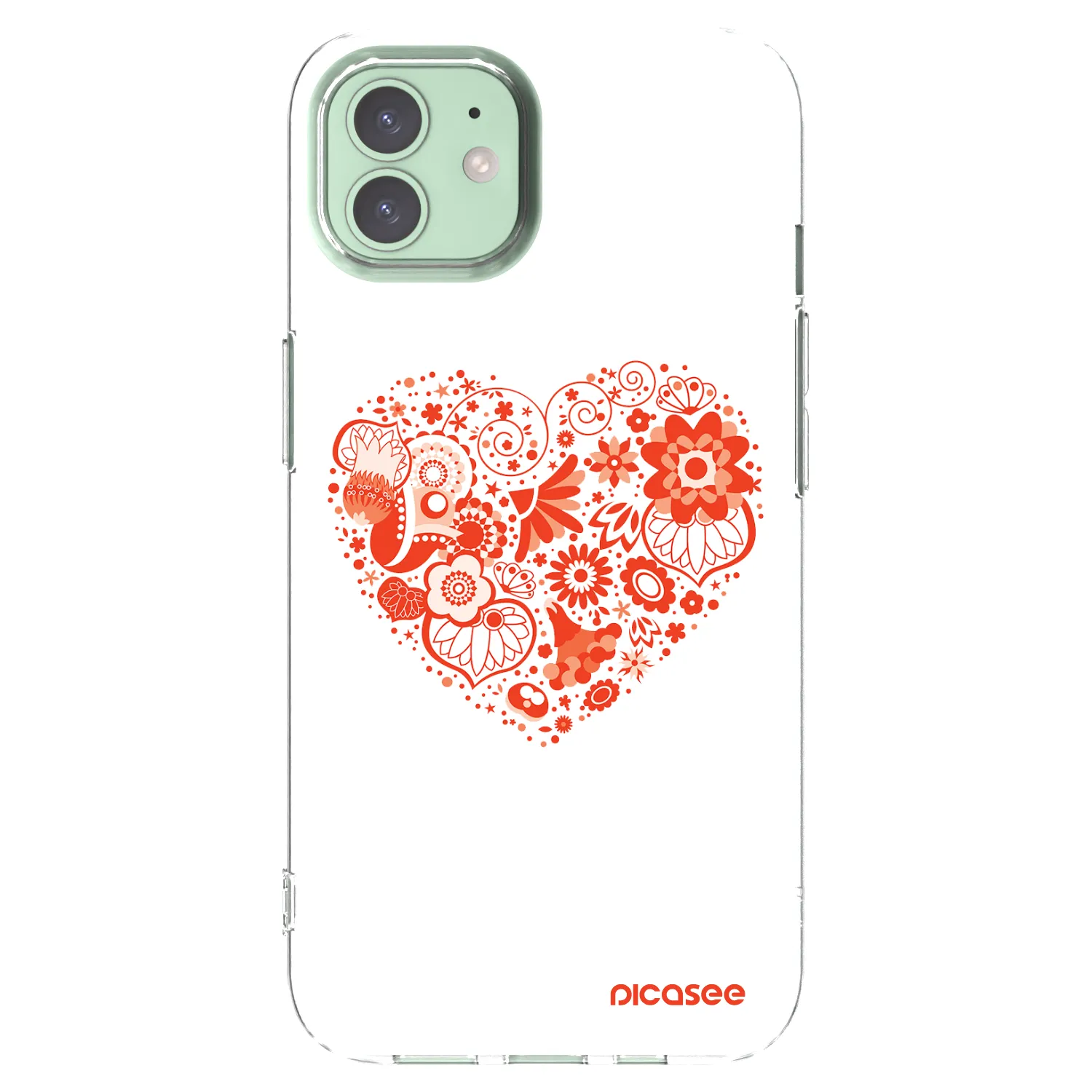 Picasee διαφανής θήκη σιλικόνης Apple iPhone 12 Pro - Big heart