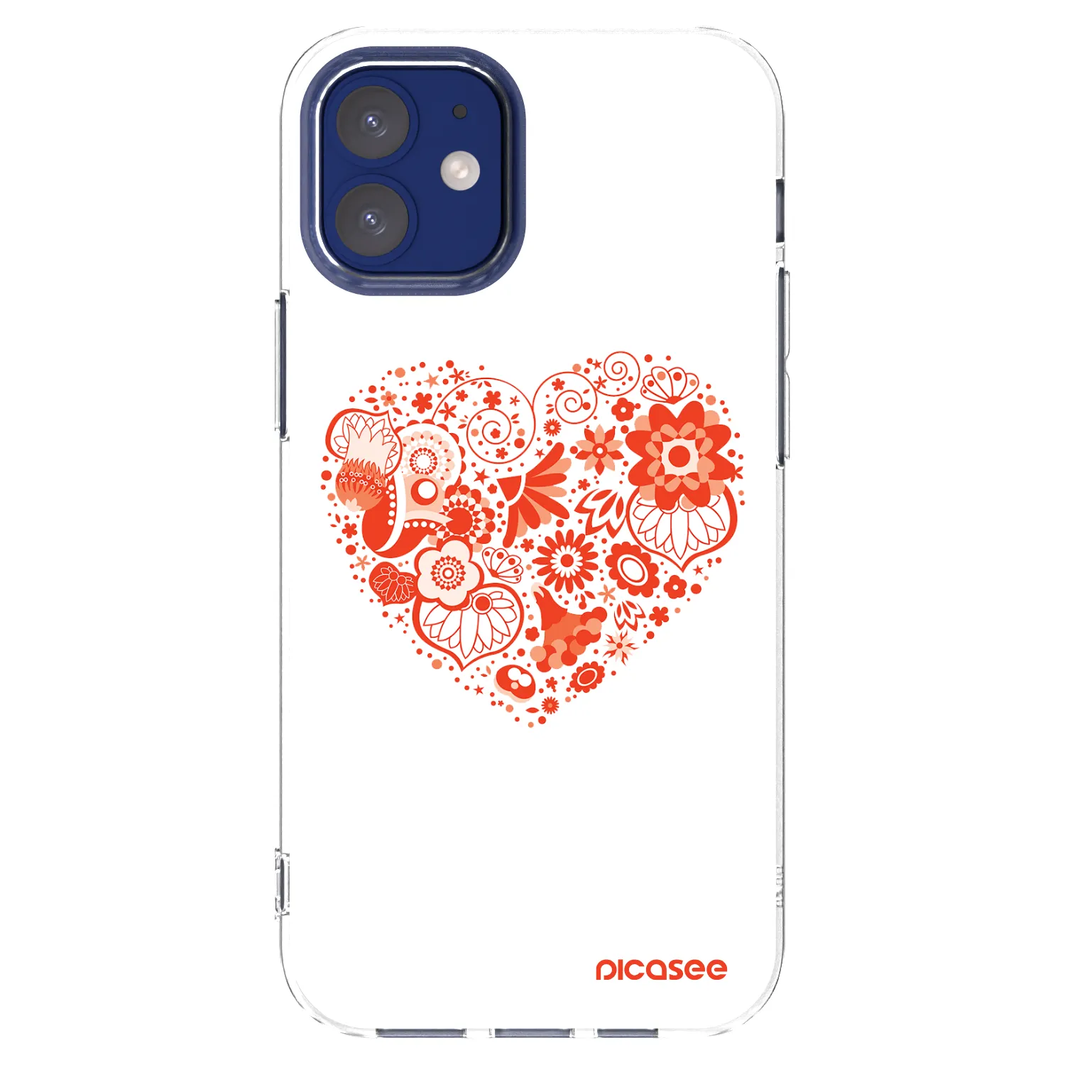 Picasee διαφανής θήκη σιλικόνης Apple iPhone 12 mini - Big heart