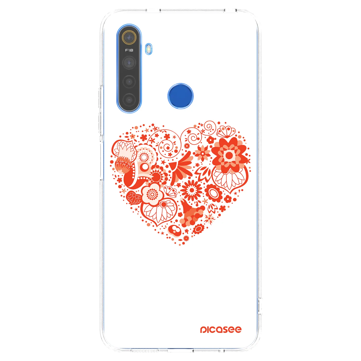 Picasee διαφανής θήκη σιλικόνης Realme 5 - Big heart