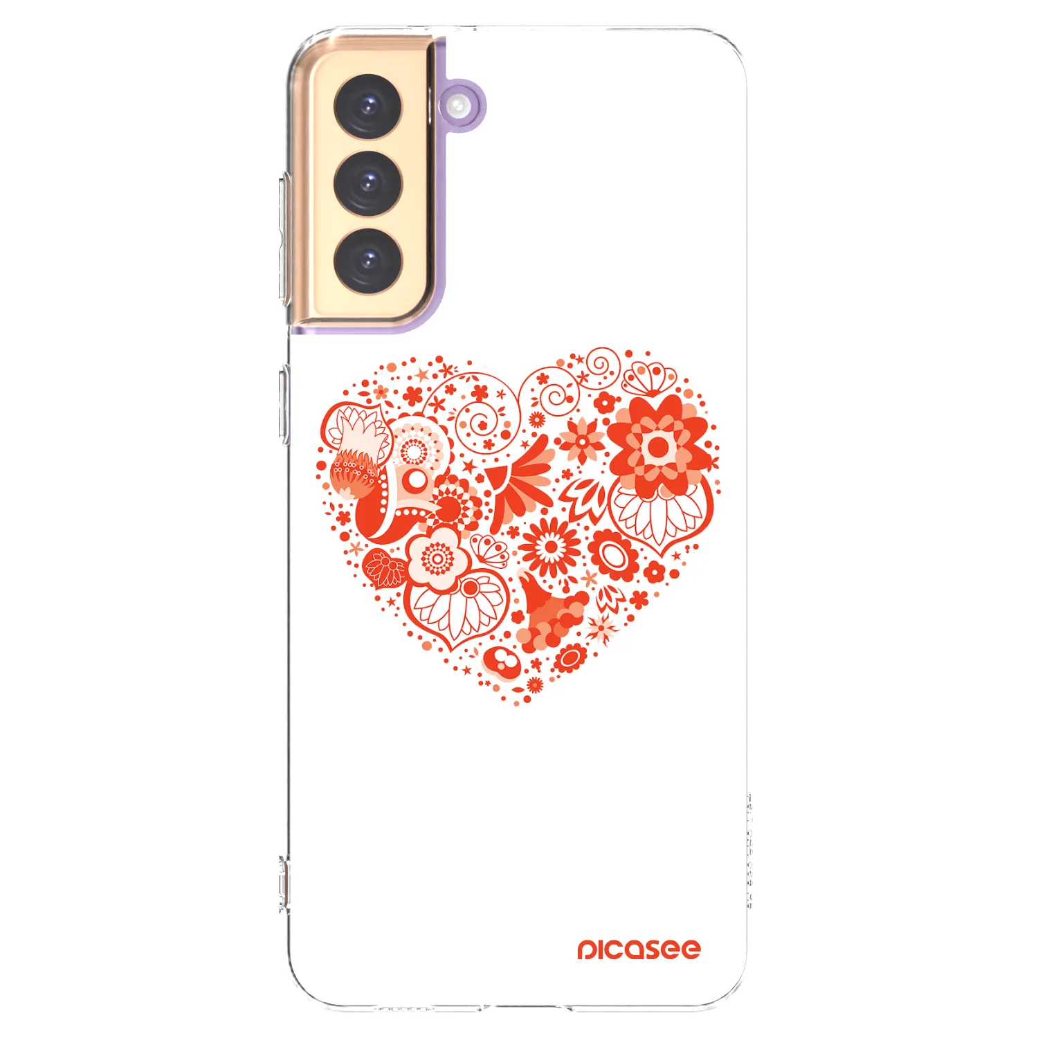 Picasee διαφανής θήκη σιλικόνης Samsung Galaxy S21+ 5G G996F - Big heart