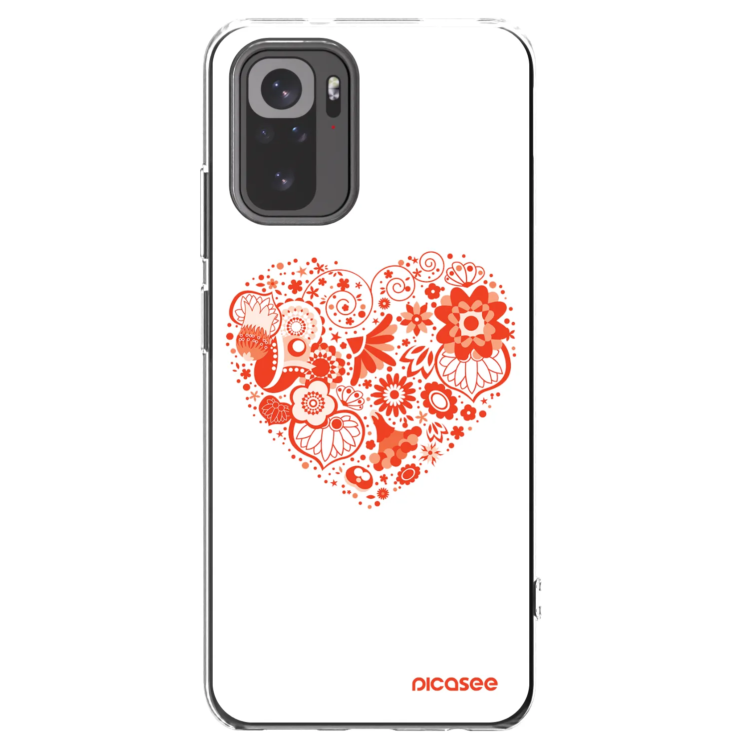 Picasee διαφανής θήκη σιλικόνης Xiaomi Redmi Note 10 - Big heart