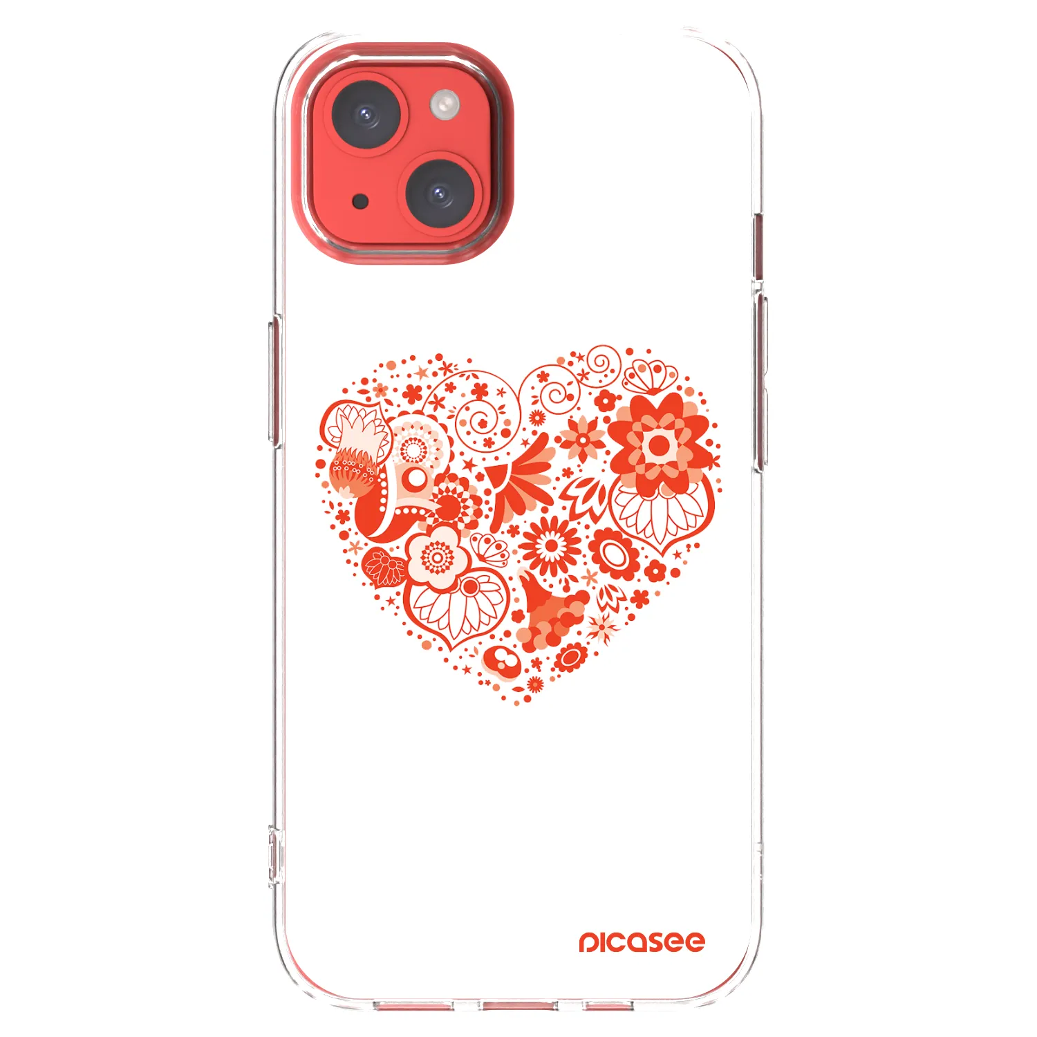 Picasee διαφανής θήκη σιλικόνης Apple iPhone 13 - Big heart