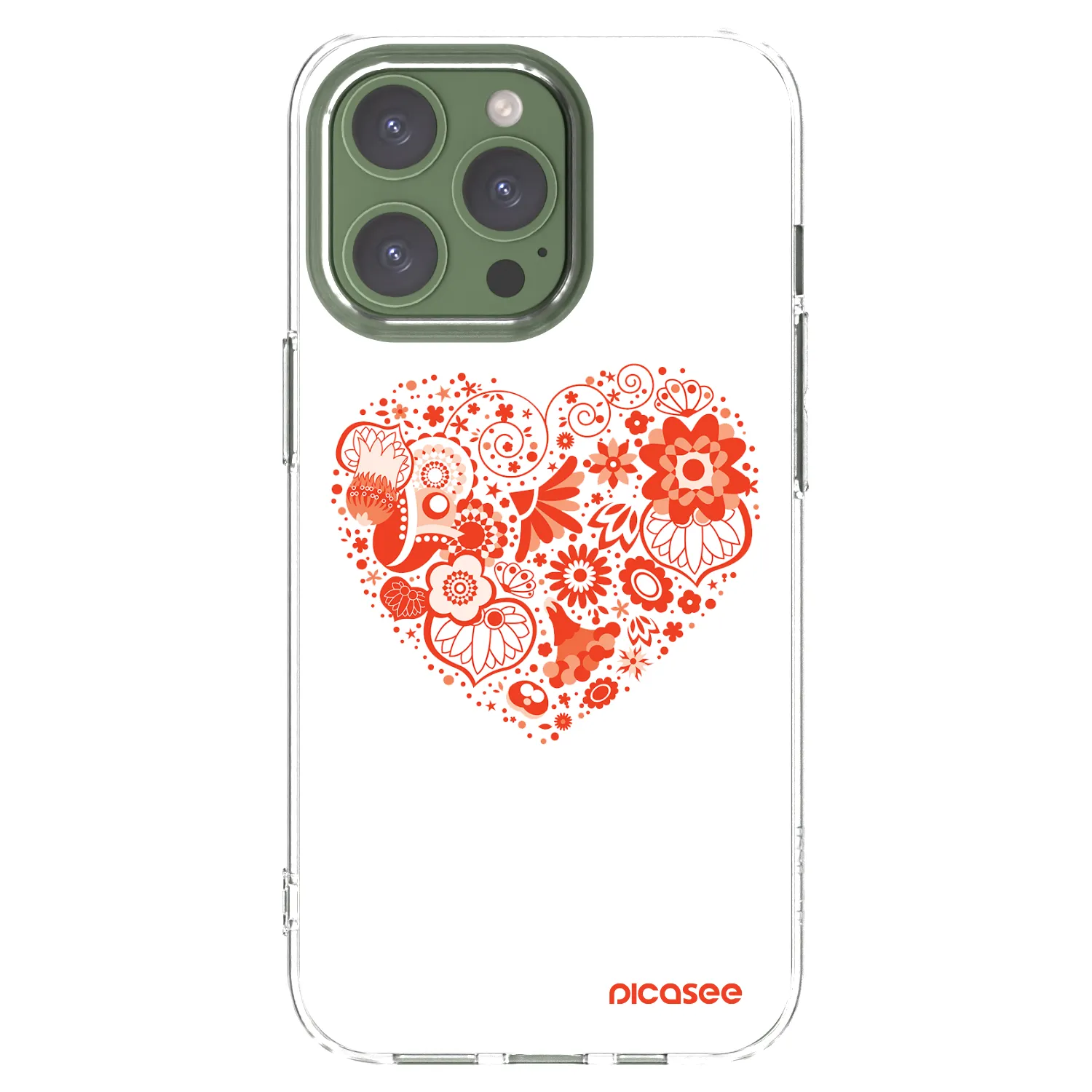 Picasee διαφανής θήκη σιλικόνης Apple iPhone 13 Pro - Big heart