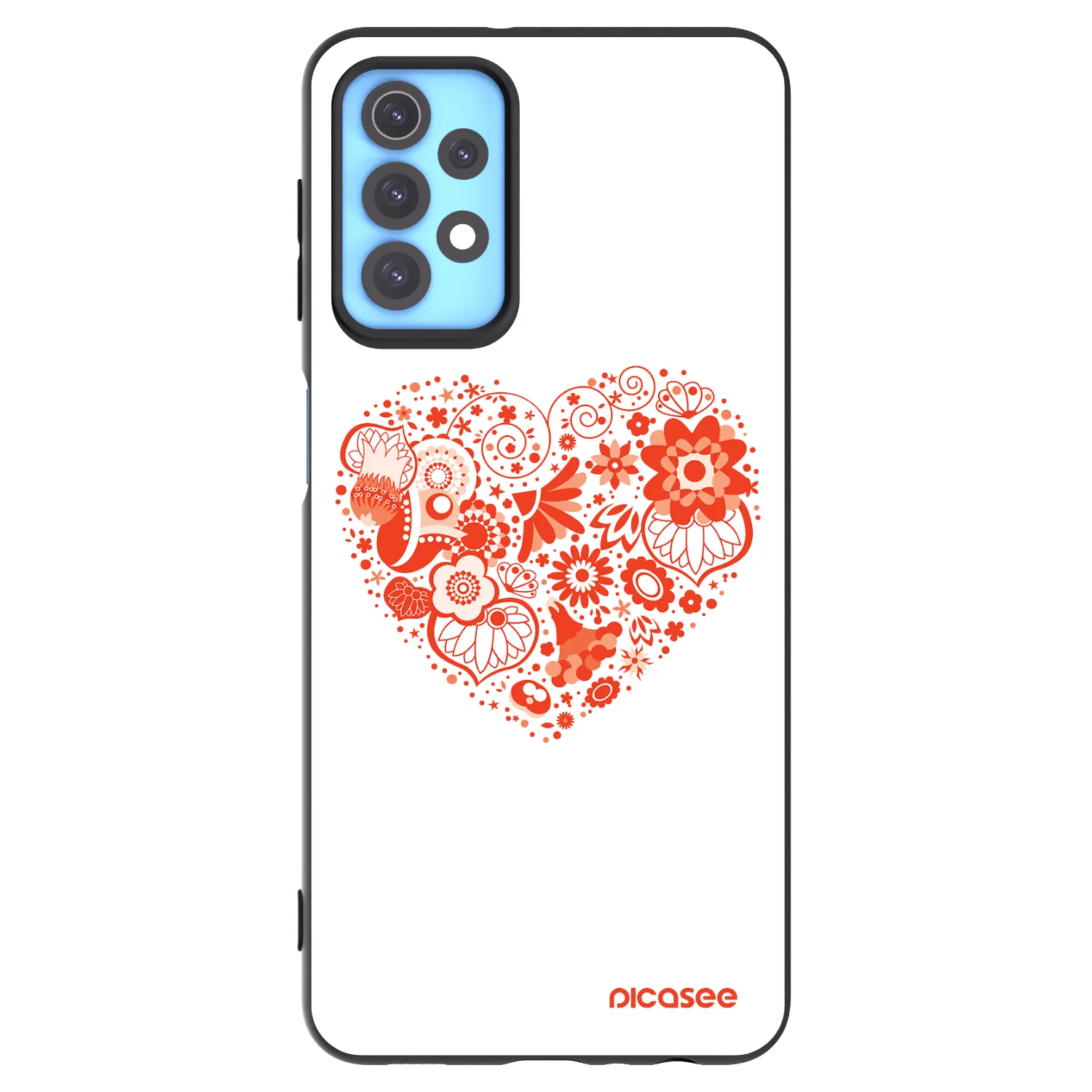 Picasee Μαύρη θήκη σιλικόνης για Samsung Galaxy A32 4G SM-A325F - Big heart