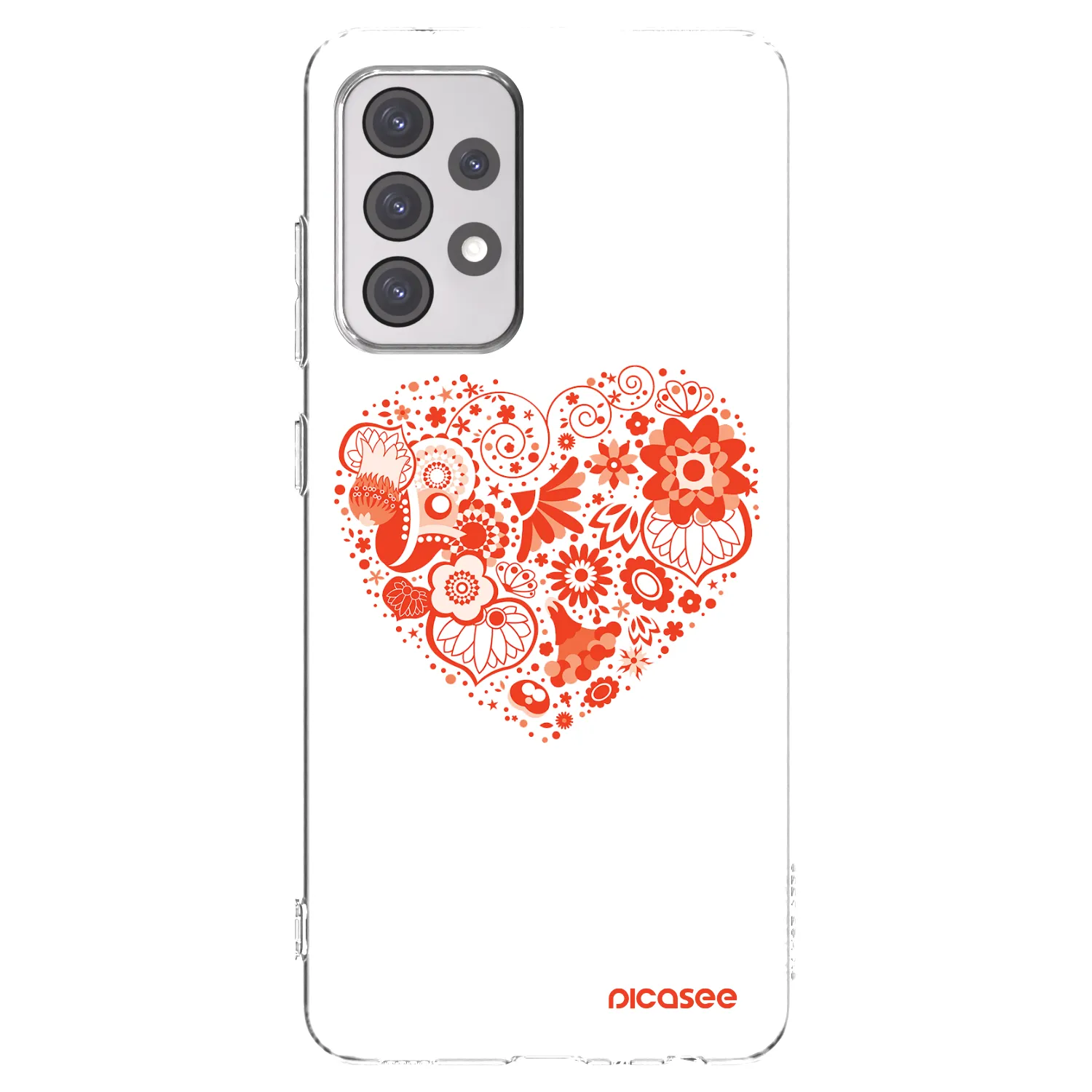 Picasee διαφανής θήκη σιλικόνης Samsung Galaxy A52s 5G A528B - Big heart