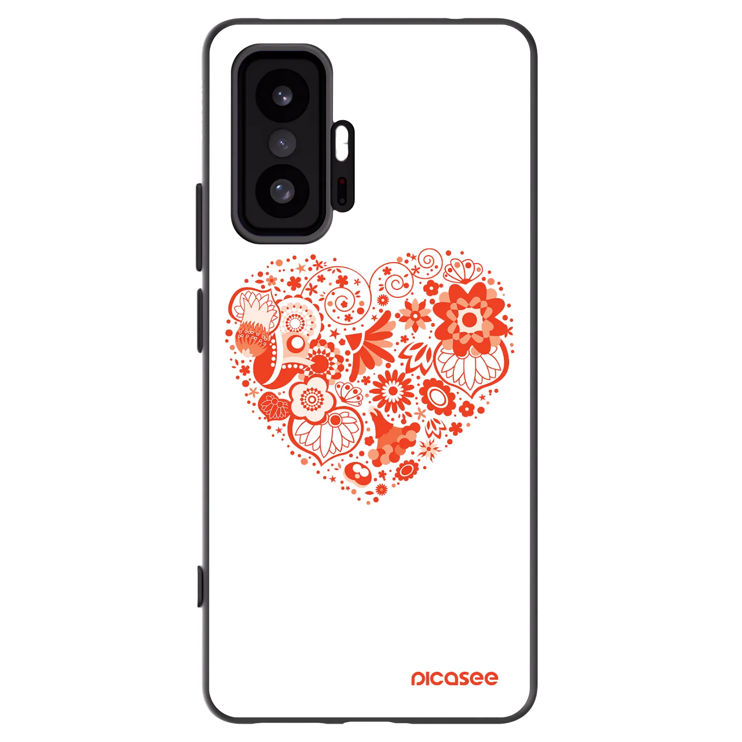 Picasee Μαύρη θήκη σιλικόνης για Xiaomi 11T - Big heart