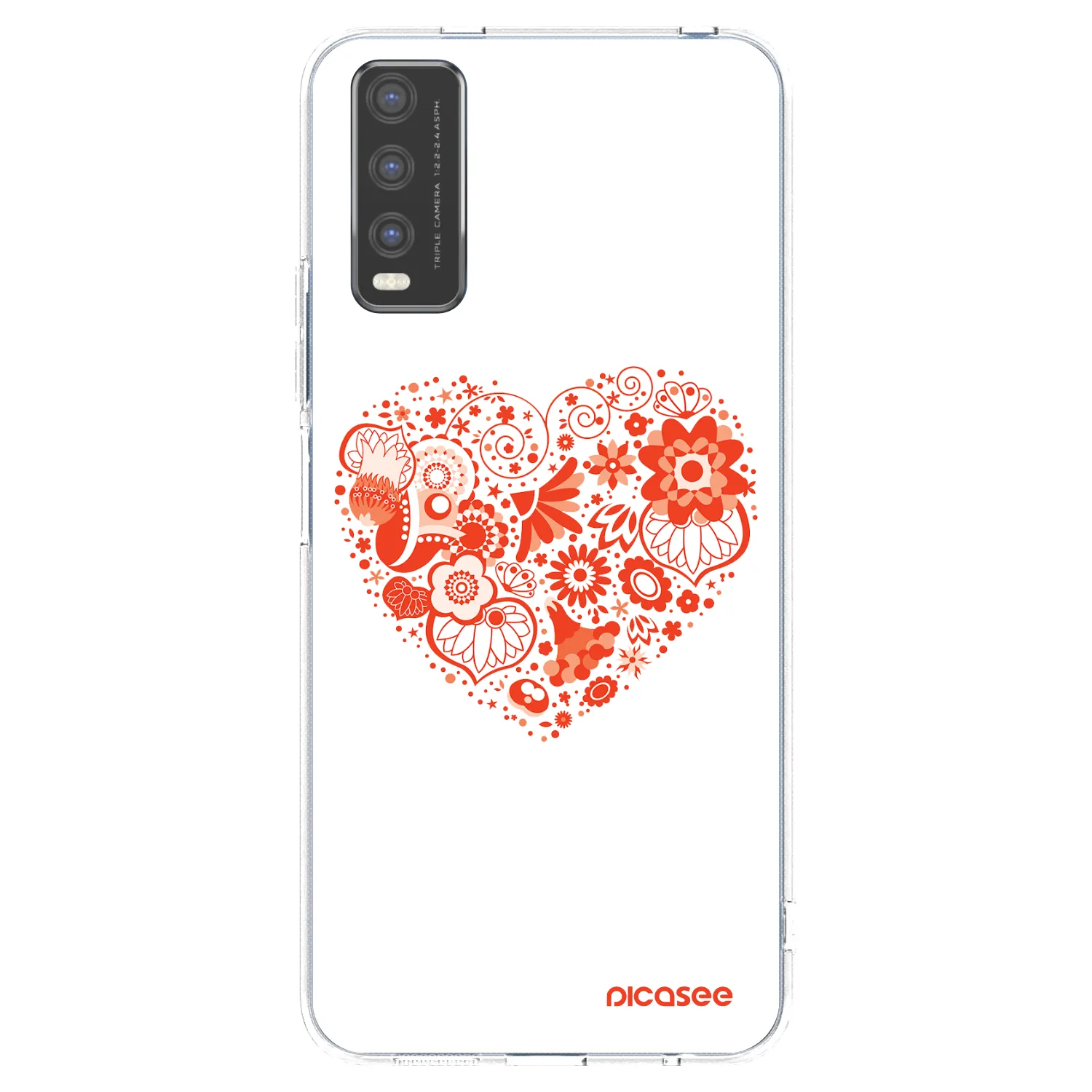 Picasee διαφανής θήκη σιλικόνης Vivo Y20s - Big heart