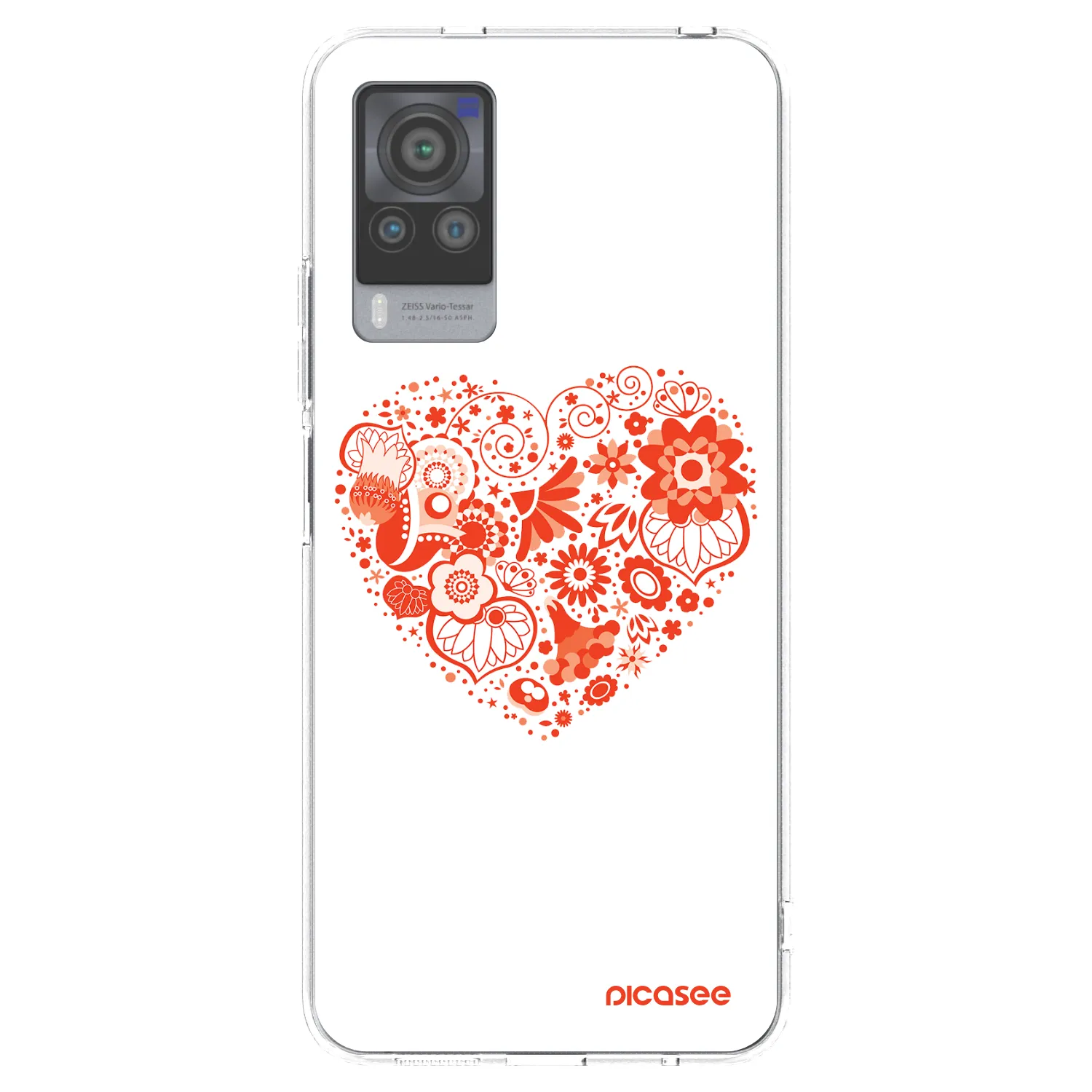 Picasee διαφανής θήκη σιλικόνης Vivo X60 Pro 5G - Big heart