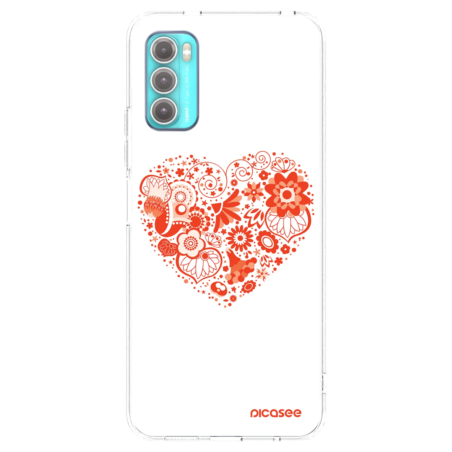 Picasee διαφανής θήκη σιλικόνης Motorola Moto G60 - Big heart